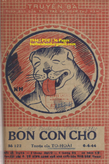 Bốn Con Chó (NXB Tân Dân 1944) - Tô Hoài, 36 Trang