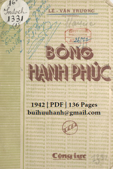 Bóng Hạnh Phúc Tập 1 (NXB Cộng Lực 1942) - Lê Văn Trương, 136 Trang