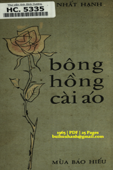 Bông Hồng Cài Áo (NXB Lá Bối 1965) - Thích Nhất Hạnh, 25 Trang