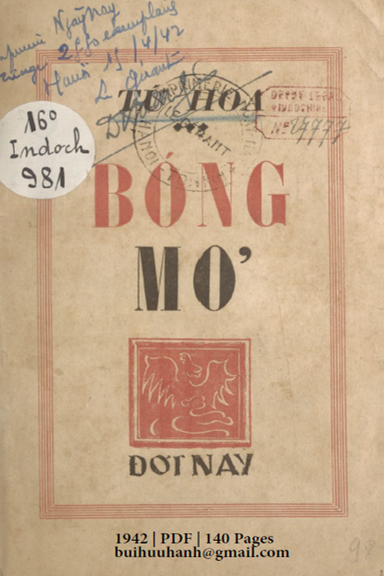 Bóng Mơ (NXB Đời Nay 1942) - Tú Hoa, 140 Trang