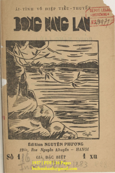 Bóng Nàng Lan Số 1-5 (NXB Lê Cường 1937) - Hoàng Nguyên, 80 Trang