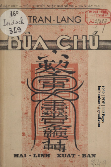 Bùa Chú (NXB Mai Lĩnh 1939) - Trần Lang, 112 Trang