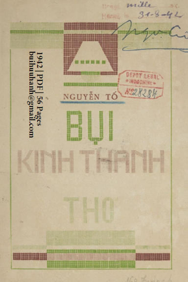 Bụi Kinh Thành (NXB Duy Tân Thư Xã 1942) - Nguyễn Tố, 56 Trang