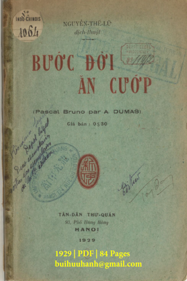 Bước Đời Ăn Cướp (NXB Tân Dân 1929) - Nguyễn Thế Lữ, 84 Trang