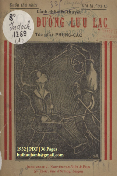 Bước Đường Lưu Lạc Cuốn 1 (NXB Nguyễn Văn Viết 1932) - Phụng Các, 36 Trang