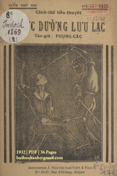 Bước Đường Lưu Lạc Cuốn 2 (NXB Nguyễn Văn Viết 1932) - Phụng Các, 36 Trang