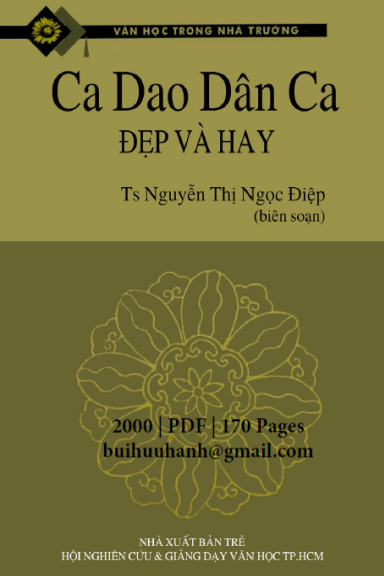 Ca Dao Dân Ca Đẹp Và Hay (NXB Trẻ 2000) - Nguyễn Thị Ngọc Điệp, 170 Trang