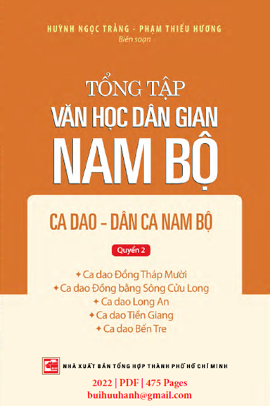 Ca Dao Dân Ca Nam Bộ Quyển 2 (NXB Tổng Hợp 2022) - Huỳnh Ngọc Trảng, 475 Trang