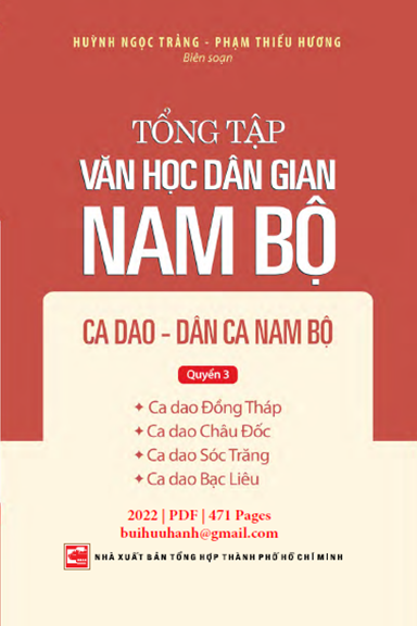 Ca Dao Dân Ca Nam Bộ Quyển 3 (NXB Tổng Hợp 2022) - Huỳnh Ngọc Trảng, 471 Trang