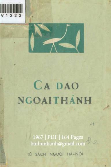 Ca Dao Ngoại Thành 1955-1966 (NXB Hà Nội 1967) - Nhiều Tác Giả, 164 Trang