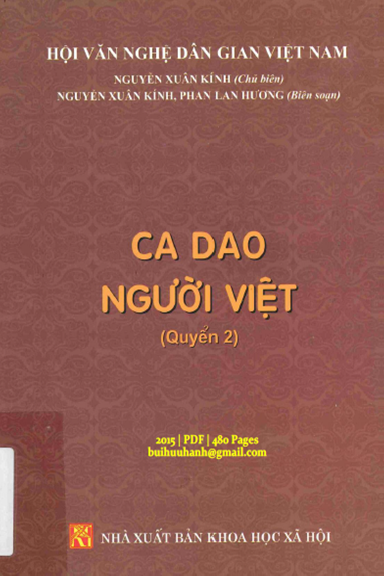 Ca Dao Người Việt Quyển 2 (NXB Khoa Học Xã Hội 2015) - Nguyễn Xuân Kính, 480 Trang