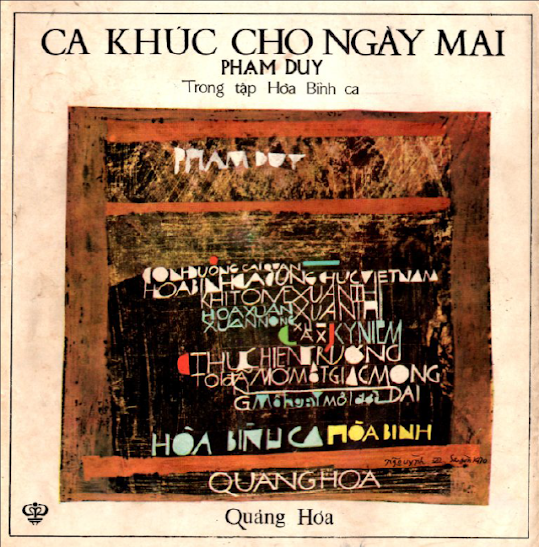 Ca Khúc Cho Ngày Mai (NXB Quảng Hóa 1970) - Phạm Duy, 49 Trang