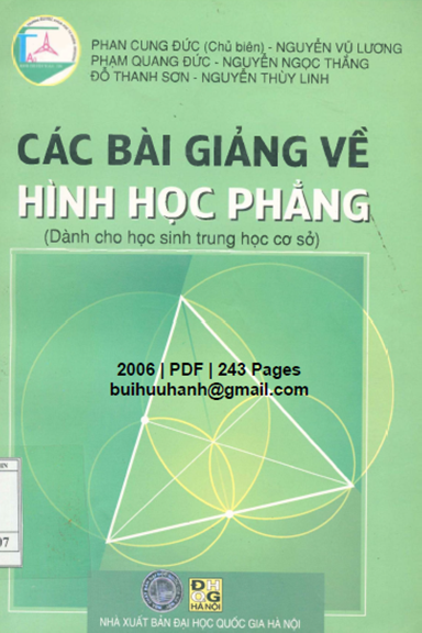 Các Bài Giảng Về Hình Học Phẳng (NXB Đại Học Quốc Gia 2006) - Phan Cung Đức, 243 Trang