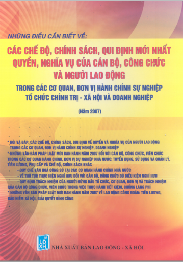 Các Chế Độ, Chính Sách, Quy Định Mới Nhất Quyền, Nghĩa Vụ Của Cán Bộ, Công Chức Và Người Lao Động