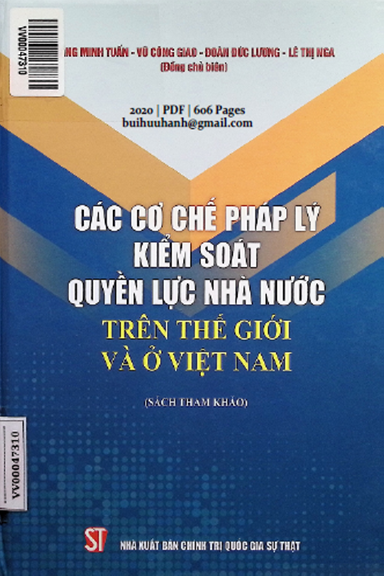 Các Cơ Chế Pháp Lý Kiểm Soát Quyền Lực Nhà Nước Trên Thế Giới Và Ở Việt Nam - Đặng Minh Tuấn