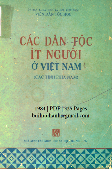 Các Dân Tộc Ít Người Ở Việt Nam-Các Tỉnh Phía Nam (NXB Khoa Học Xã Hội 1984) - Bế Viết Đẳng