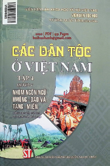 Các Dân Tộc Ở Việt Nam Tập 4 Quyển 1 (NXB Chính Trị 2020) - Vương Xuân Tình, 931 Trang