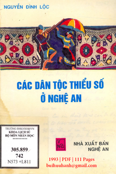 Các Dân Tộc Thiểu Số Ở Nghệ An (NXB Nghệ An 1993) - Nguyễn Đình Lộc, 111 Trang
