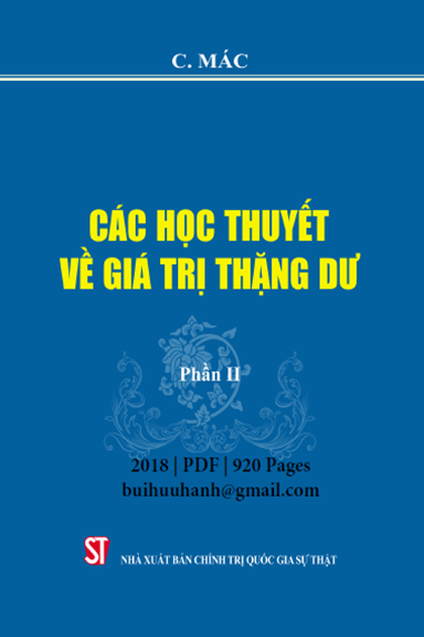 Các Học Thuyết Về Giá Trị Thặng Dư Phần II (NXB Chính Trị 2018) - Các Mác, 920 Trang
