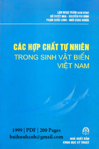 Các Hợp Chất Tự Nhiên Trong Sinh Vật Biển Việt Nam (NXB Khoa Học Kỹ Thuật 1999) - Lâm Ngọc Trâm