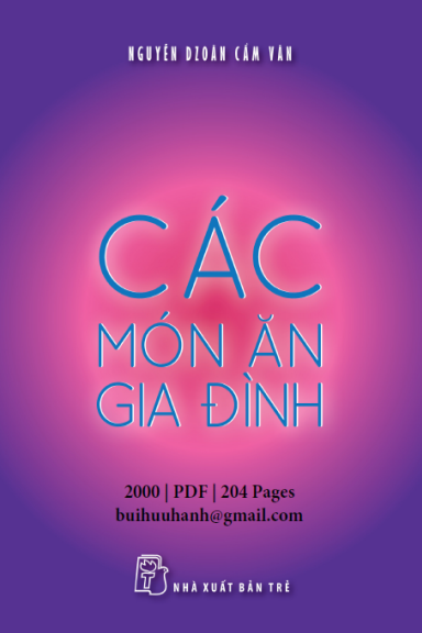 Các Món Ăn Gia Đình (NXB Trẻ 2000) - Nguyễn Dzoãn Cẩm Vân, 204 Trang