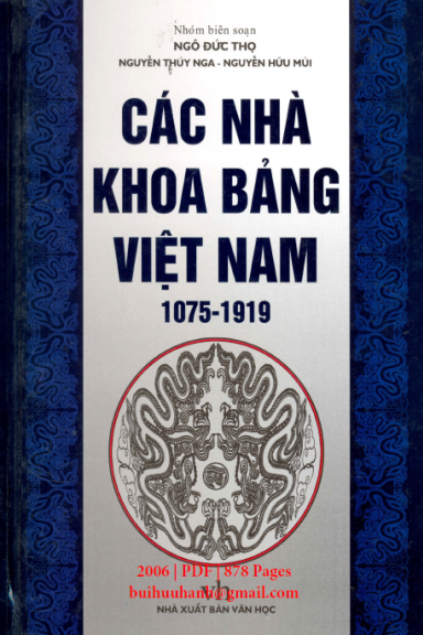 Các Nhà Khoa Bảng Việt Nam 1075-1919 (NXB Văn Học 2006) - Ngô Đức Thọ, 878 Trang