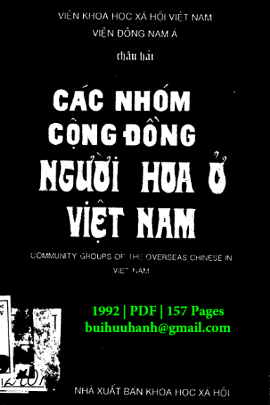 Các Nhóm Cộng Đồng Người Hoa Ở Việt Nam (NXB Khoa Học Xã Hội 1992) - Châu Hải, 157 Trang