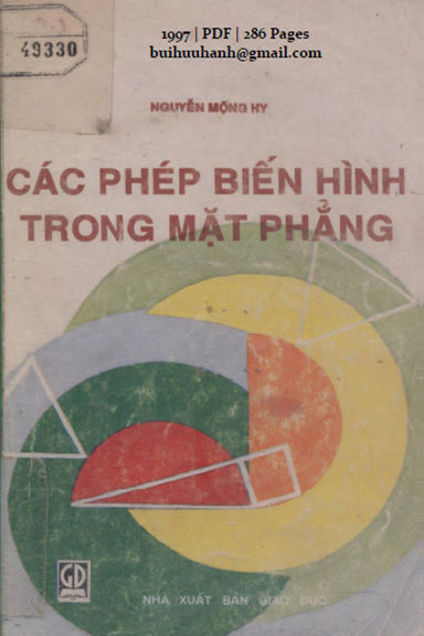 Các Phép Biến Hình Trong Mặt Phẳng (NXB Giáo Dục 1997) - Nguyễn Mộng Hy, 286 Trang
