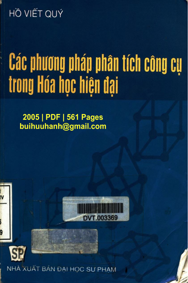 Các Phương Pháp Phân Tích Công Cụ Trong Hoá Học Hiện Đại (NXB Đại Học Sư Phạm 2005) - Hồ Viết Quý