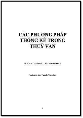 Các Phương Pháp Thống Kê Trong Thuỷ Văn (NXB Đại Học Quốc Gia 1999) - Nguyễn Thanh Sơn