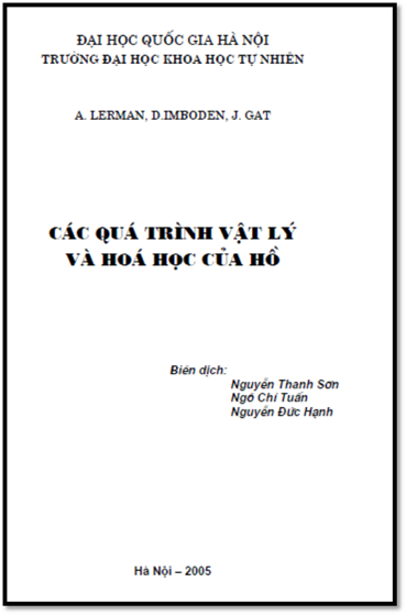 Các Quá Trình Vật Lý Và Hóa Học Của Hồ (NXB Hà Nội 2005) - Nguyễn Thanh Sơn, 515 Trang