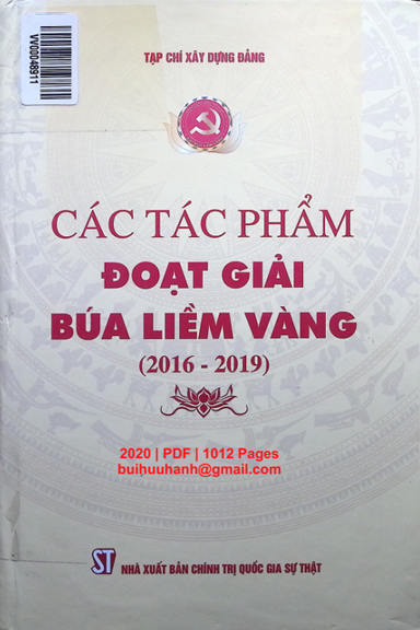 Các Tác Phẩm Đoạt Giải Búa Liềm Vàng 2016-2019 (NXB Chính Trị 2020) - Nhiều Tác Giả, 1012 Trang