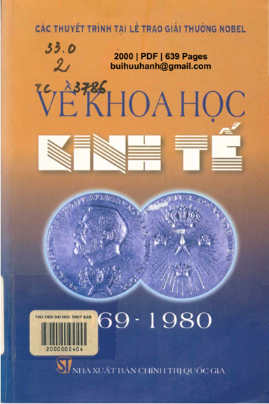 Các Thuyết Trình Tại Lễ Trao Giải Thưởng Nobel Về Khoa Học Kinh Tế 1969-1980 - Assar Lindbeck