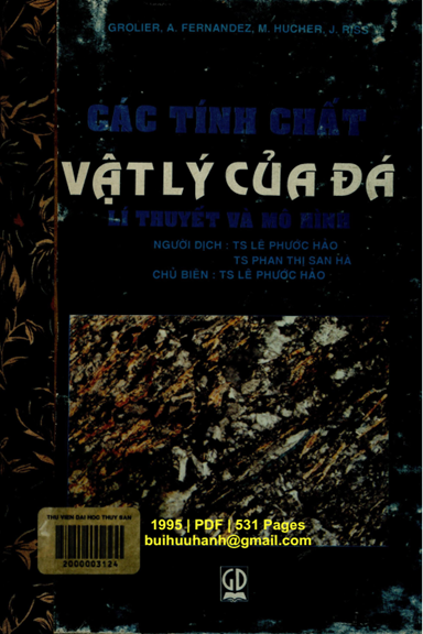 Các Tính Chất Vật Lý Của Đá-Lý Thuyết Và Mô Hình (NXB Giáo Dục 1995) - J.Grolier, 531 Trang