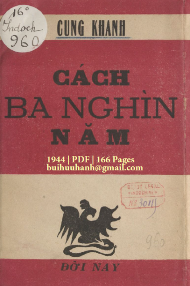 Cách Ba Nghìn Năm (NXB Đời Nay 1944) - Cung Khanh, 166 Trang