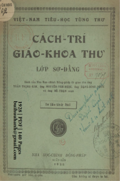 Cách Trí Giáo Khoa Thư Lớp Sơ Đẳng (NXB Nha Học Chính 1928) - Trần Trọng Kim, 140 Trang