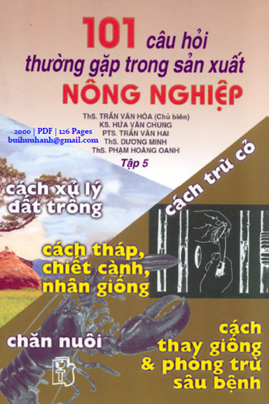 Cách Xử Lý Đất Trồng, Cách Trừ Cỏ Và Phòng Trừ Sâu Bệnh (NXB Trẻ 2000) - Trần Văn Hòa, 126 Trang
