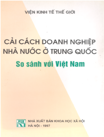 Cải Cách Doanh Nghiệp Nhà Nước Ở Trung Quốc So Sánh Với Việt Nam - Võ Đại Lược, 358 Trang