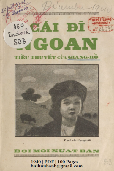 Cái Đĩ Ngoan (NXB Đời Mới 1940) - Giang Hồ, 100 Trang