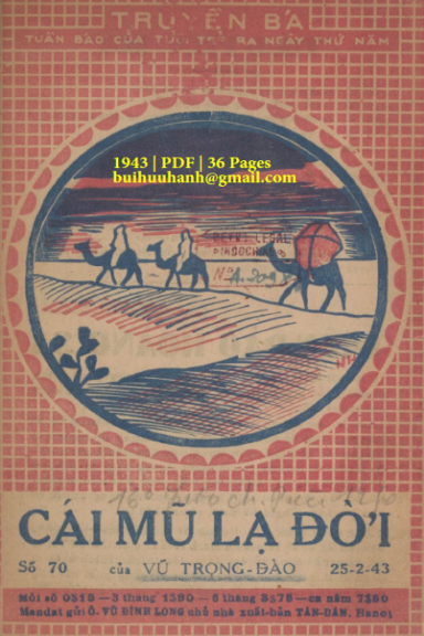Cái Mũ Lạ Đời (NXB Tân Dân 1943) - Vũ Trọng Đào, 36 Trang
