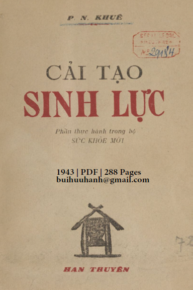 Cải Tạo Sinh Lực (NXB Hàn Thuyên 1943) - Phạm Ngọc Khuê, 288 Trang
