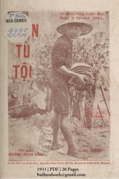 Cái Thân Tù Tội (NXB Xưa Nay 1933) - Hoàng Minh Đẩu, 20 Trang