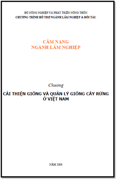 Cải Thiện Giống Và Quản Lý Giống Cây Rừng Ở Việt Nam (NXB Giao Thông Vận Tải 2006) - Lê Đình Khá