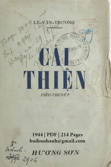 Cải Thiện (NXB Hương Sơn 1944) - Lê Văn Trương, 214 Trang