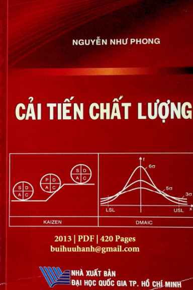 Cải Tiến Chất Lượng (NXB Đại Học Quốc Gia 2013) - Nguyễn Như Phong, 420 Trang