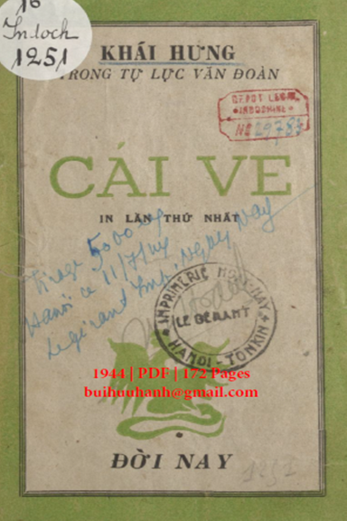 Cái Ve (NXB Đời Nay 1944) - Khái Hưng, 172 Trang