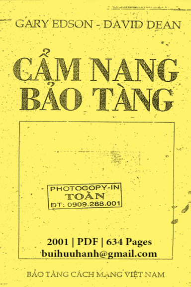 Cẩm Nang Bảo Tàng (NXB Hà Nội 2001) - Gary Edson, 634 Trang