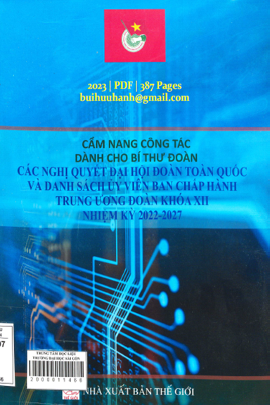 Cẩm Nang Công Tác Dành Cho Bí Thư Đoàn (NXB Thế Giới 2023) - Thu Hương, 387 Trang