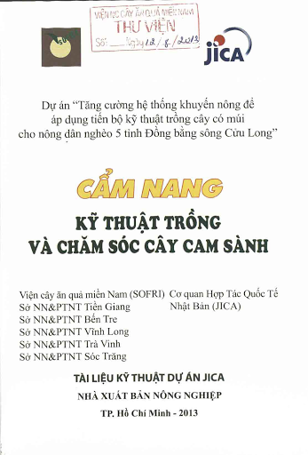 Cẩm Nang Kỹ Thuật Trồng Và Chăm Sóc Cây Cam Sành (NXB Nông Nghiệp 2013)- Nguyễn Minh Châu, 159 Trang