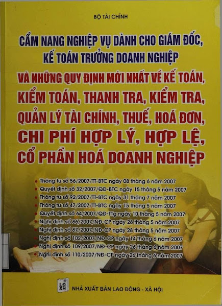 Cẩm Nang Nghiệp Vụ Dành Cho Giám Đốc, Kế Toán Trưởng Doanh Nghiệp - Bộ Tài Chính, 859 Trang